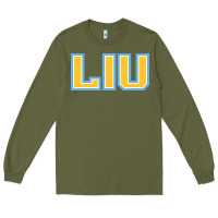 Army Green Liu Gold Wordmark Long Sleeve Tee - linhVisuals