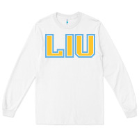 White Liu Gold Wordmark Long Sleeve Tee - linhVisuals