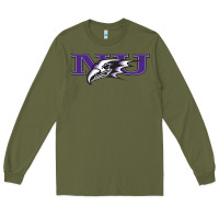Army Green Niagara Purple Eagles Long Sleeve Tee - linhVisuals