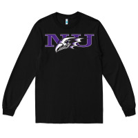 Black Niagara Purple Eagles Long Sleeve Tee - linhVisuals