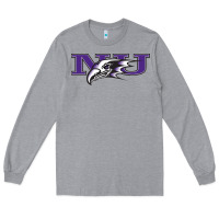 Heather Grey Niagara Purple Eagles Long Sleeve Tee - linhVisuals