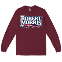 Burgundy Robert Morris Colonials Wordmark Long Sleeve Tee - linhVisuals
