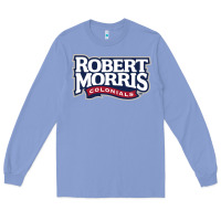 Colony Blue Robert Morris Colonials Wordmark Long Sleeve Tee - linhVisuals