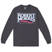 Smoke Robert Morris Colonials Wordmark Long Sleeve Tee - linhVisuals