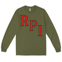 Army Green Rpi Engineers Hockey Long Sleeve Tee - linhVisuals