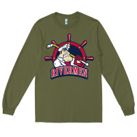 Army Green peoria rivermen Long Sleeve Tee - linhVisuals
