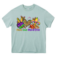Peace Love Mardi Gras Olivia Heavy Core Tee | Teevron