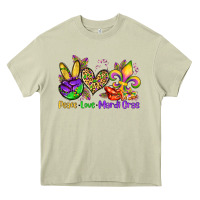 Mossy peace love mardi gras olivia Heavy Core Tee - OliviaCreatesArt