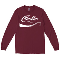 Burgundy Obey Cthulhu Long Sleeve Tee - linhVisuals