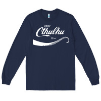 Navy Obey Cthulhu Long Sleeve Tee - linhVisuals