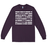 Plum Everything is fine trust your government Long Sleeve Tee - linhVisuals
