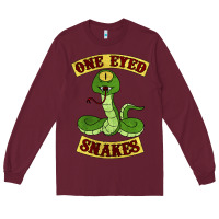 Burgundy one eyed snakes Long Sleeve Tee - linhVisuals