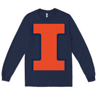 Navy Illinois Fighting Illini, Merch Long Sleeve Tee - linhVisuals