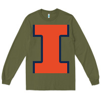 Army Green Illinois Fighting Illini, Merch Long Sleeve Tee - linhVisuals