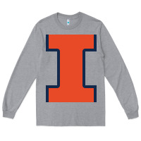 Heather Grey Illinois Fighting Illini, Merch Long Sleeve Tee - linhVisuals