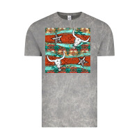 Cloud Rock western aztec bull skull stars seamless pattern Vintage Tee - BundleAndBundleShop