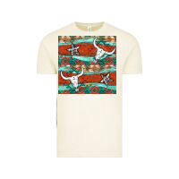 Vintage Arctic western aztec bull skull stars seamless pattern Vintage Tee - BundleAndBundleShop