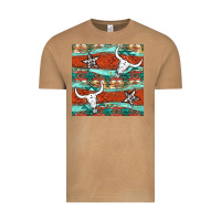 Vintage Camel western aztec bull skull stars seamless pattern Vintage Tee - BundleAndBundleShop