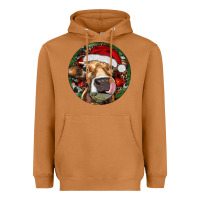 Meerkat Hereford Cow Christmas Heavyweight Hoodie - RanaPortraitStore
