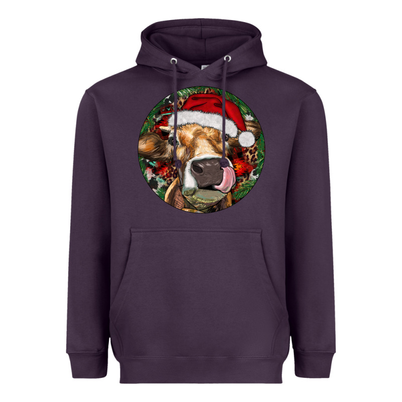 Hereford Cow Christmas Heavyweight Hoodie by RanaPortraitStore | Teevron