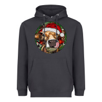 Smoke Hereford Cow Christmas Heavyweight Hoodie - RanaPortraitStore