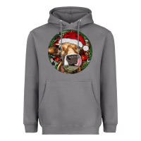 Storm Hereford Cow Christmas Heavyweight Hoodie - RanaPortraitStore