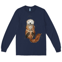 Navy otter Long Sleeve Tee - linhVisuals