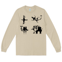 Mushroom divine beasts symbols Long Sleeve Tee - linhVisuals