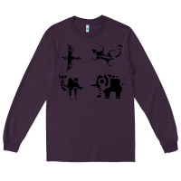 Plum divine beasts symbols Long Sleeve Tee - linhVisuals