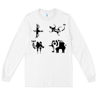 White divine beasts symbols Long Sleeve Tee - linhVisuals