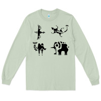 Matcha divine beasts symbols Long Sleeve Tee - linhVisuals
