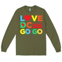 Army Green #love dc go go Long Sleeve Tee - linhVisuals