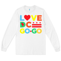 White #love dc go go Long Sleeve Tee - linhVisuals