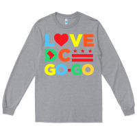 Heather Grey #love dc go go Long Sleeve Tee - linhVisuals