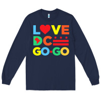 Navy #love dc go go Long Sleeve Tee - linhVisuals