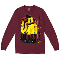 Burgundy fab 5 Long Sleeve Tee - linhVisuals