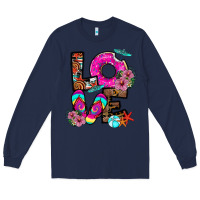 Navy Love Summer Long Sleeve Tee - CowhideDigitalArt