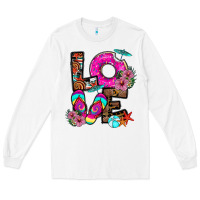 White Love Summer Long Sleeve Tee - CowhideDigitalArt