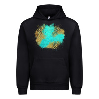 Black turquoise leopard patch Urban Hoodie - Jasminsmagicworld