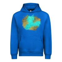 Cobalt turquoise leopard patch Urban Hoodie - Jasminsmagicworld