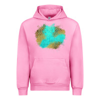 Fuchsia Pink turquoise leopard patch Urban Hoodie - Jasminsmagicworld