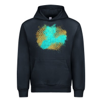 Navy turquoise leopard patch Urban Hoodie - Jasminsmagicworld