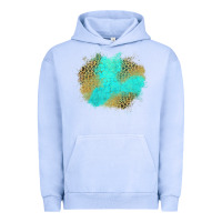 Pigment Grape Ice turquoise leopard patch Urban Hoodie - Jasminsmagicworld