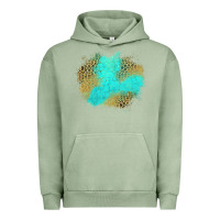Pigment Oil Green turquoise leopard patch Urban Hoodie - Jasminsmagicworld