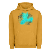 Pigment Peanut Butter turquoise leopard patch Urban Hoodie - Jasminsmagicworld