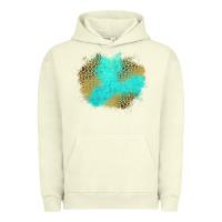 Pigment Pistachio turquoise leopard patch Urban Hoodie - Jasminsmagicworld