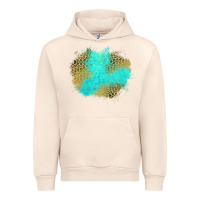 Sandshell turquoise leopard patch Urban Hoodie - Jasminsmagicworld