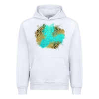 White turquoise leopard patch Urban Hoodie - Jasminsmagicworld