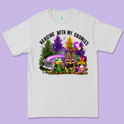Mardi Gras Hanging With My Gnomies Premium Tee Designed By Fadigitalartstudio
