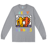 Heather Grey best buddies has landed Long Sleeve Tee - linhVisuals